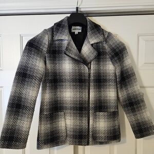 Pim + Larkin Monochrome Checkered Jacket. Size M
